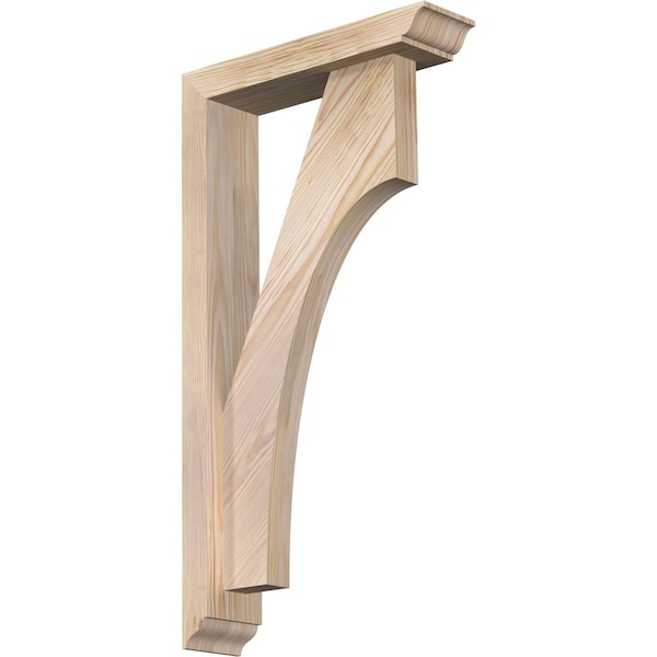 Ekena Millwork Westlake Traditional Smooth Bracket w/ Offset Brace, Douglas Fir, 3 1/2"W x 14"D x 26"H BKT0402X14X26WTL01SDF - main